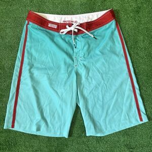 American Fighter MMA Board Shorts Men’s Size 34 Blue Red Drawstring Wicking